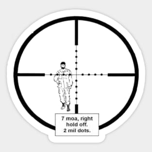 Sniper Mildot Reticle Sticker